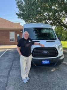 David Tapley with cargo van