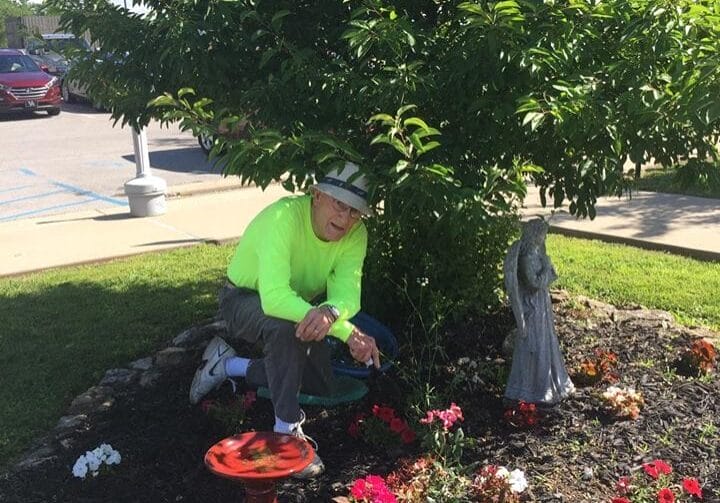 Howard Thompson volunteers once or twice a month to help maintain the grounds at Hospice Care Plus. Hospice is training a new group of volunteers on Sept. 29, and especially encourages men and veterans to attend.